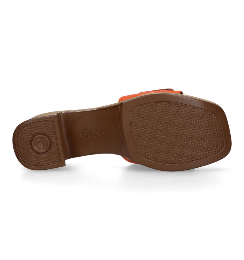 Comfort Nu-pieds à talons en Orange pour femmes (323429)