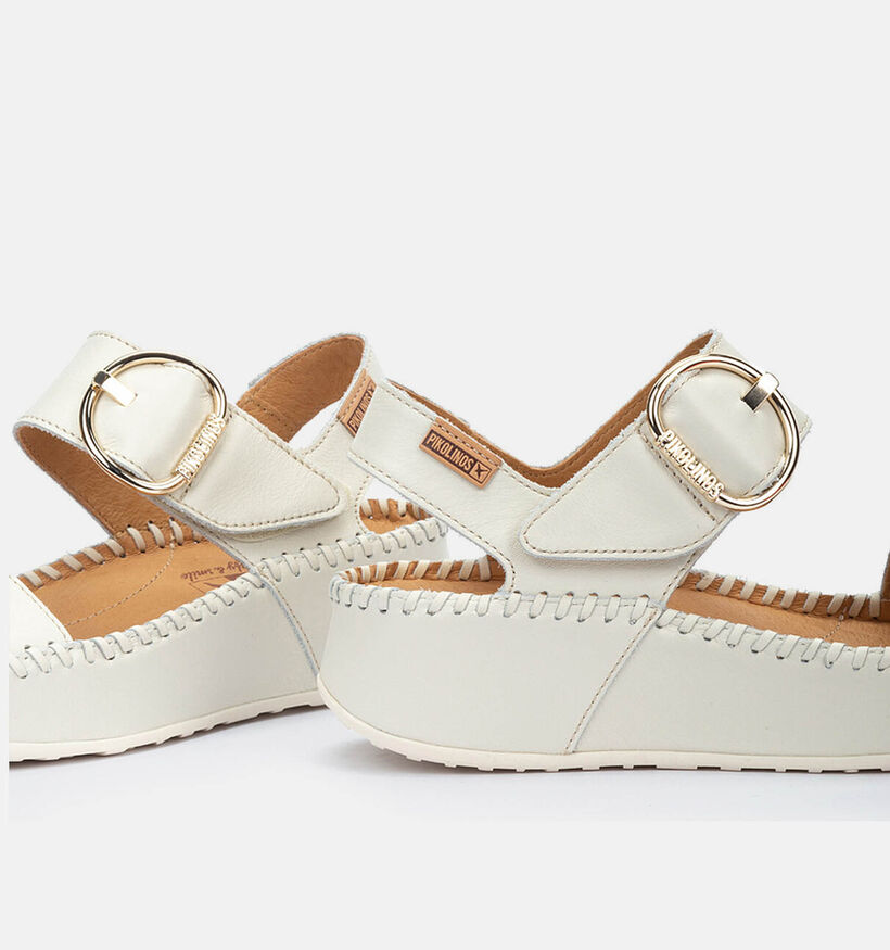 Pikolinos Marina Sandales compens&eacute;es en &Eacute;cru pour femmes (370535)