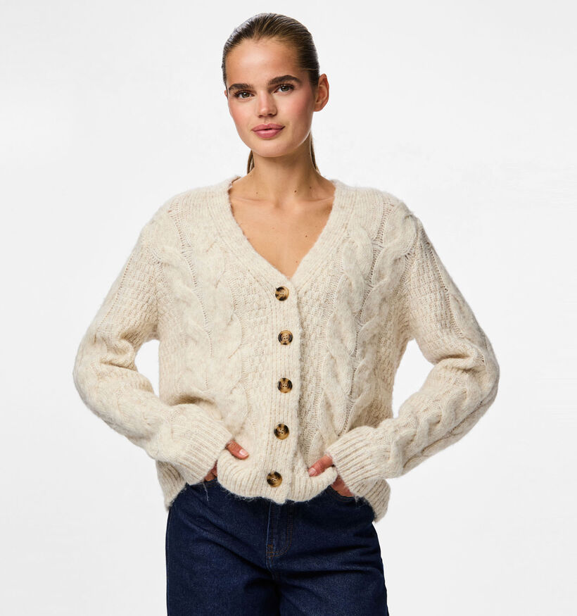 Pieces Nina Lichtbeige Cardigan voor dames (361125)