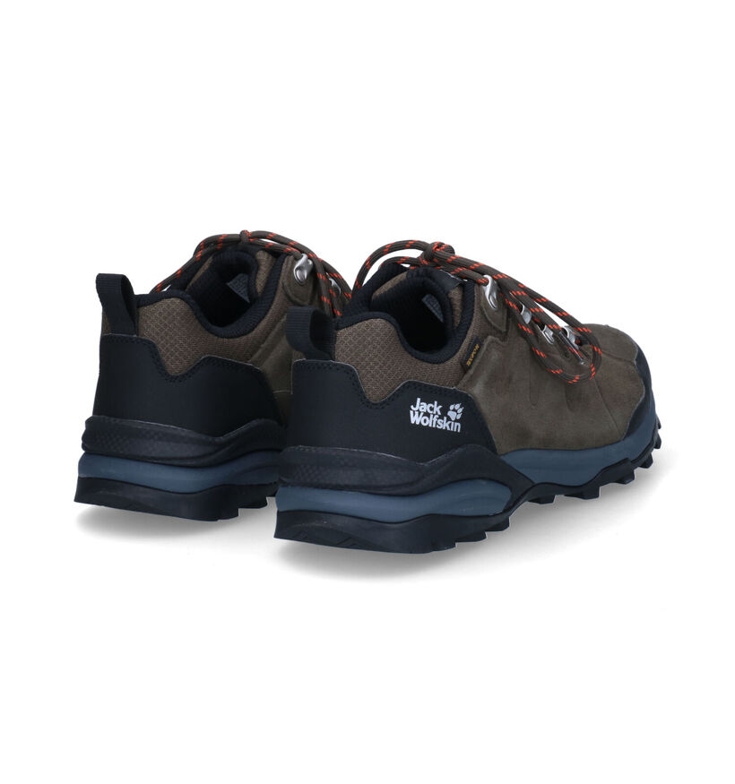 Jack Wolfskin Refugio Texapore Kaki Wandelschoenen in daim (302188)