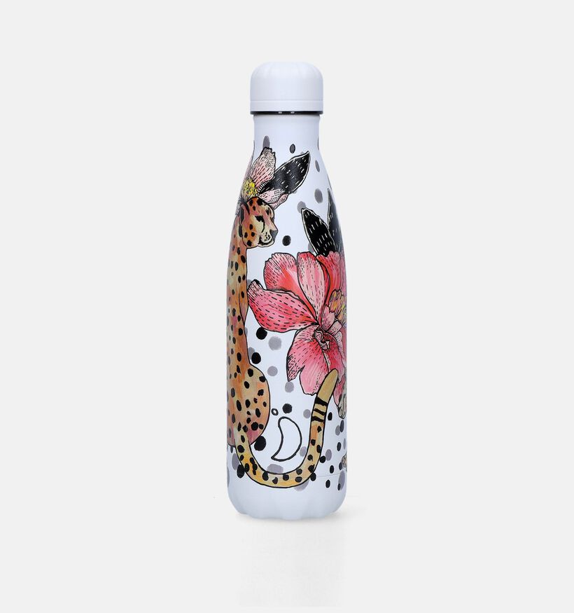 Chilly’s x Tropical Cheetah jungle Witte Drinkfles 500ml voor dames, meisjes (348994)