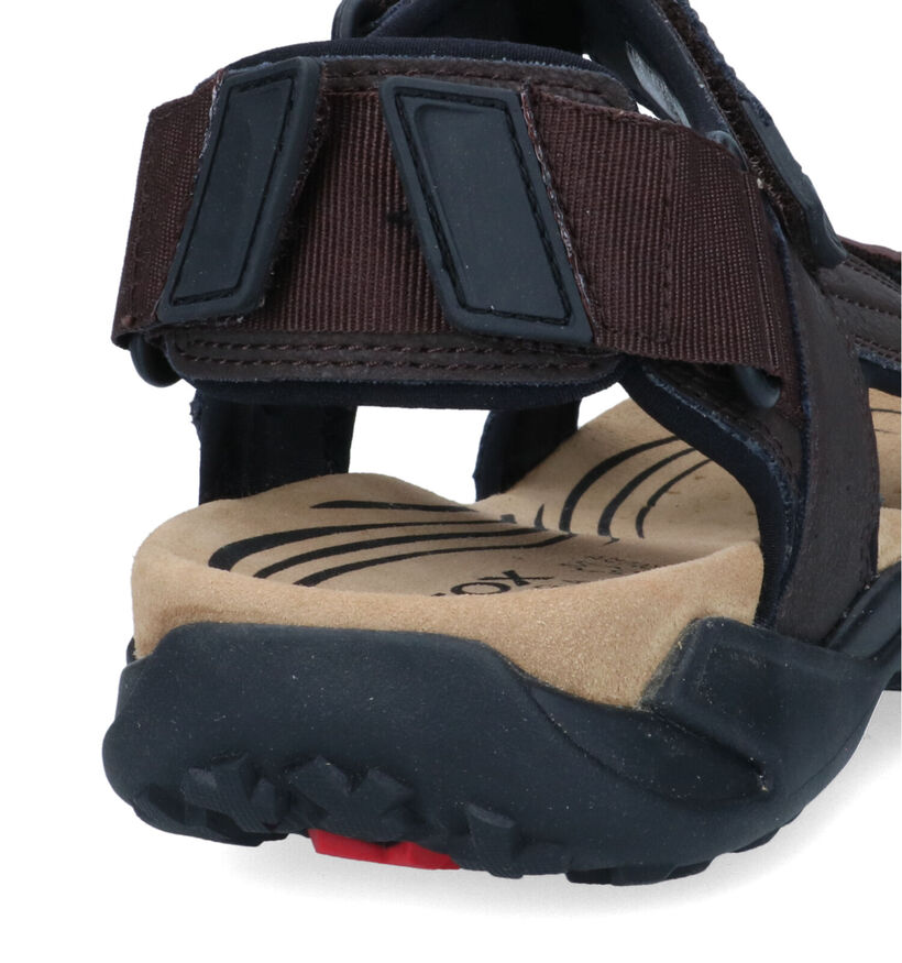 Geox Terreno Grip Sandales en Marron en simili cuir (326735)