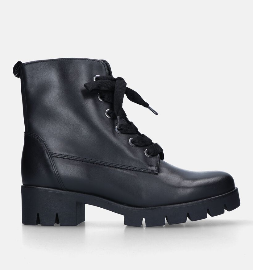 Gabor Best Fitting Zwarte Veterboots voor dames (328196) - geschikt voor steunzolen