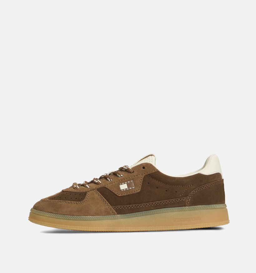Tommy Hilfiger The Greenwich Edge Suede Cognac Sneakers voor dames (374896) - geschikt voor steunzolen