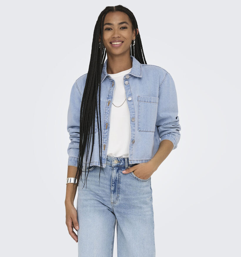 JDY Marly Boxy Denim Manteau en Bleu pour femmes (367886)