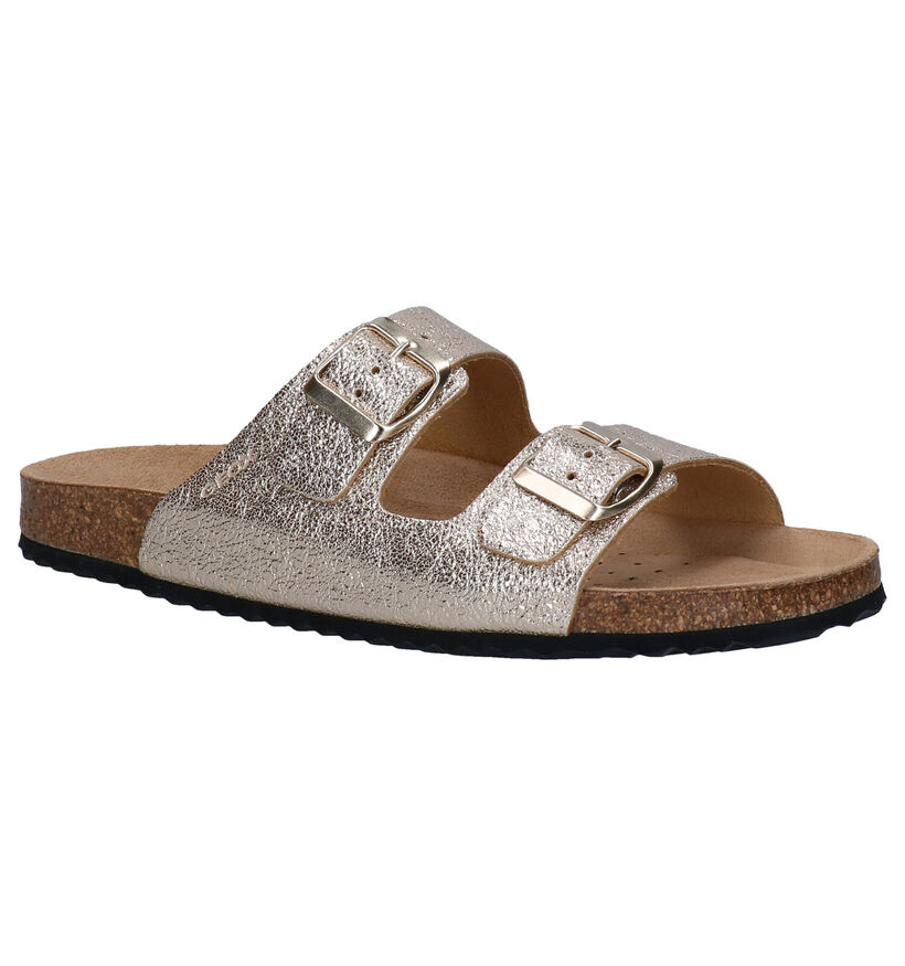 Geox Brionia Goude Slippers in leer (301733)