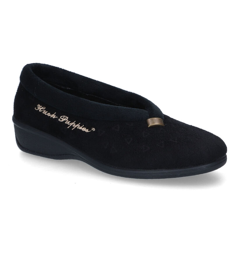 Hush Puppies Dilto Pantoufles en Noir en textile (313733)