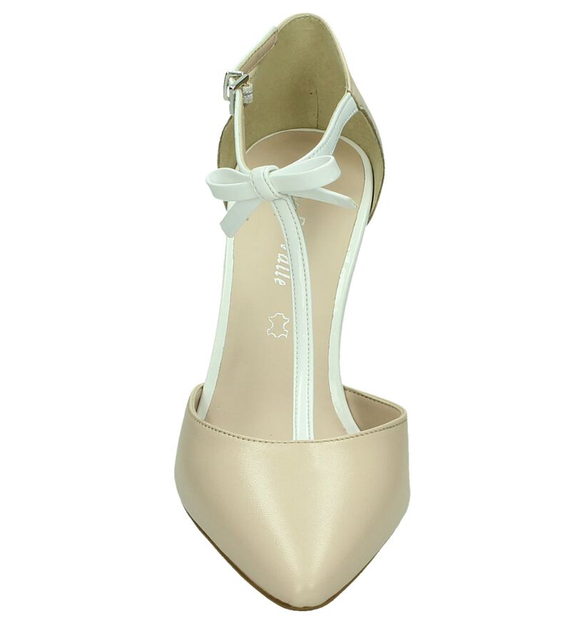 Nude T-Strap Pumps Anna Dé Valle, , pdp