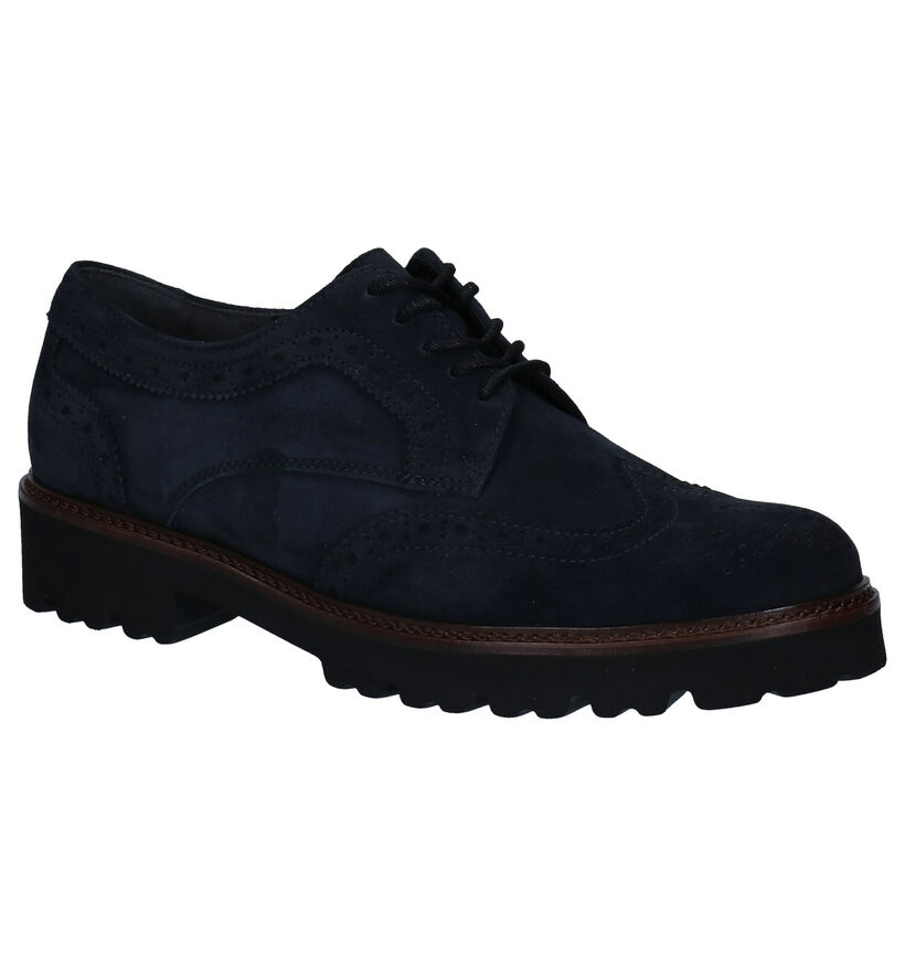 Gabor Best Fitting Chaussures à lacets en Bleu en nubuck (283536)