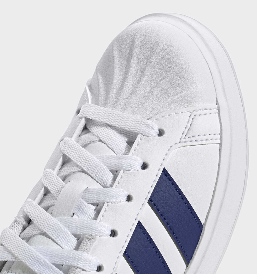 adidas Streettalk Witte/Donkerblauwe Sneakers voor jongens (380612)