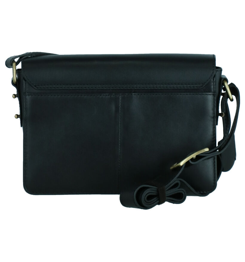 Burkely Edgy Eden Zwarte Crossbody Tas in leer (260938)