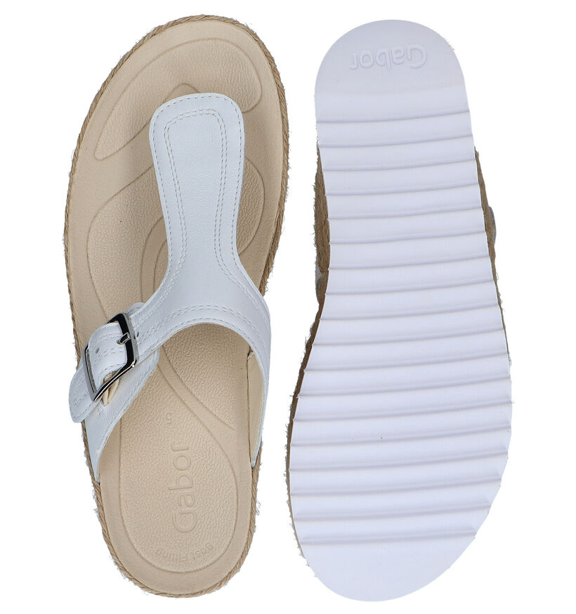 Gabor Best Fitting Witte Teenslippers in leer (287971)
