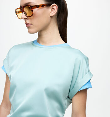 Vila T-shirts Bruin/Blauw/Rood/Groen