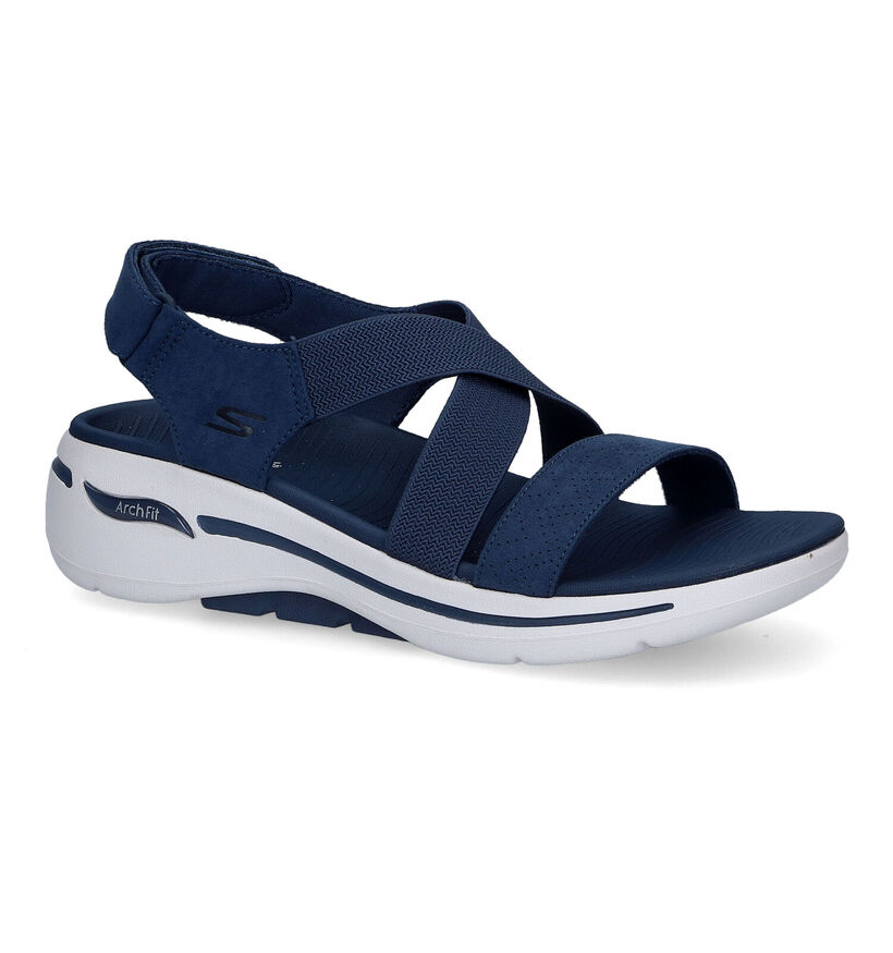 Skechers Arch Fit Treasured Blauwe Sandalen in stof (305686)
