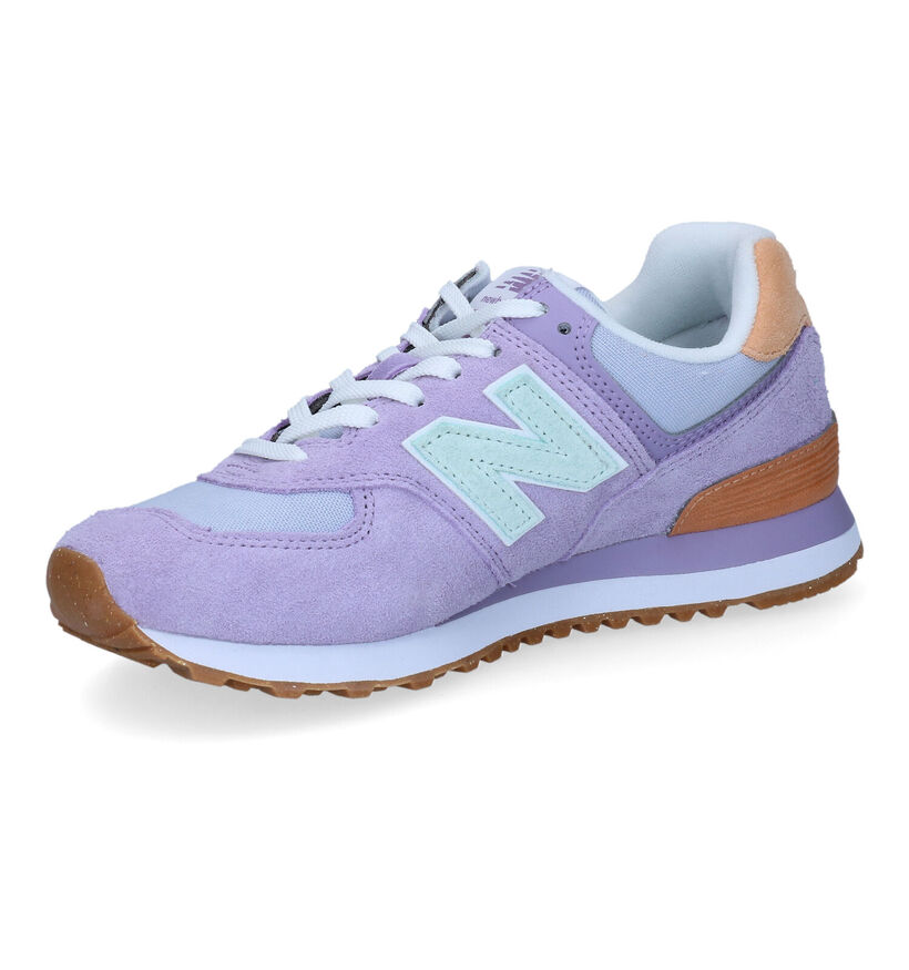 New Balance WL 574 Baskets en Vert pour femmes (349411) - pour semelles orthopédiques