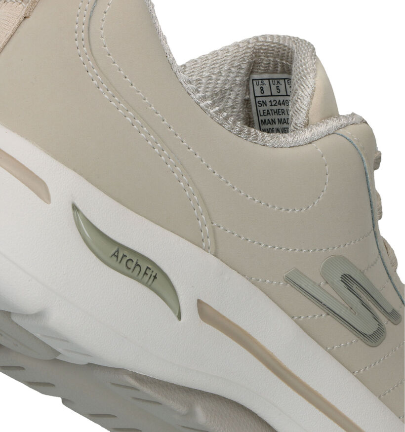 Skechers Go Walk Arch Fit Beige Sneakers voor dames (319364) - geschikt voor steunzolen