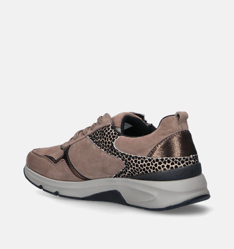 Gabor Rollingsoft Baskets en Beige pour femmes (344816) - pour semelles orthopédiques