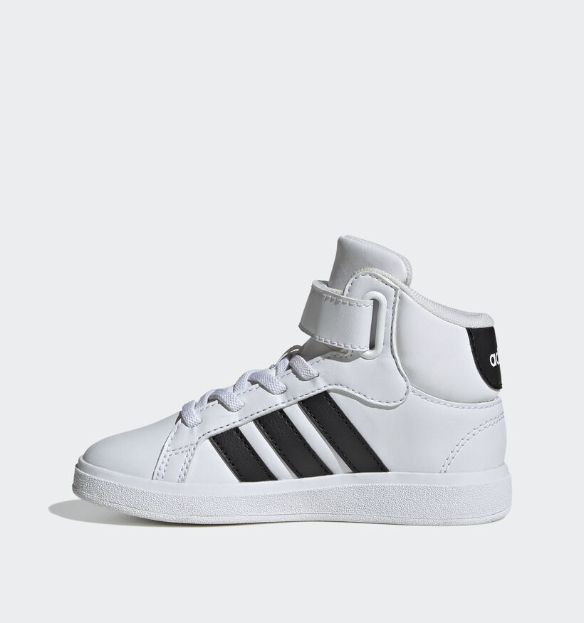 adidas Grand Court Mid K Witte Sneakers voor jongens, meisjes (343189)