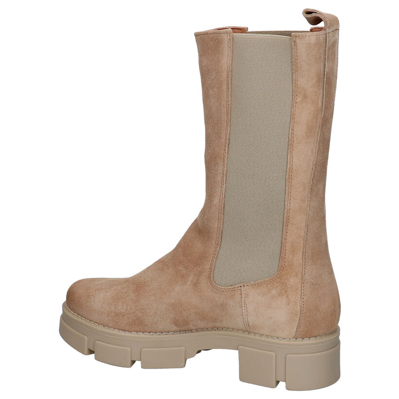 Shoecolate Beige Chelsea Boots in daim (295593)