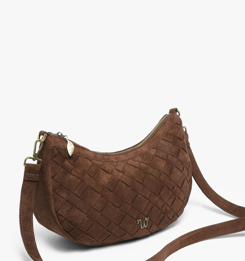 Woomen Aubepine Donkerbruine Crossbodytas voor dames (378679)