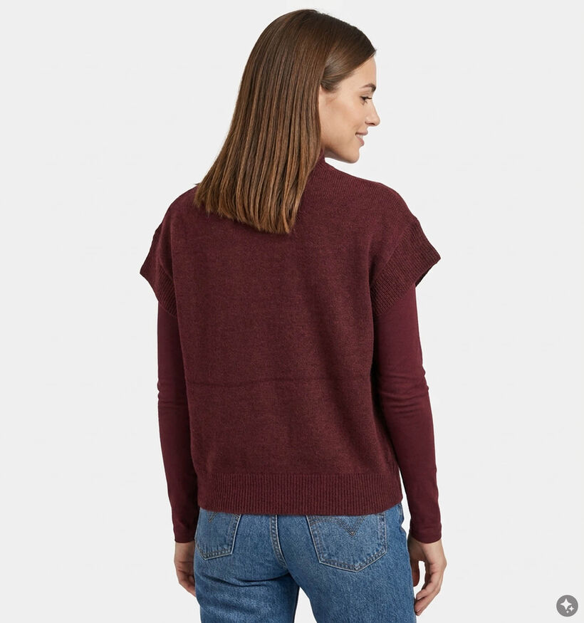Deeluxe Original Adeline Bordeaux Trui met Korte Mouwen voor dames (382274)