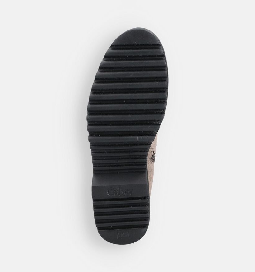Gabor Bottines à Lacets en Taupe pour femmes (363110) - pour semelles orthopédiques
