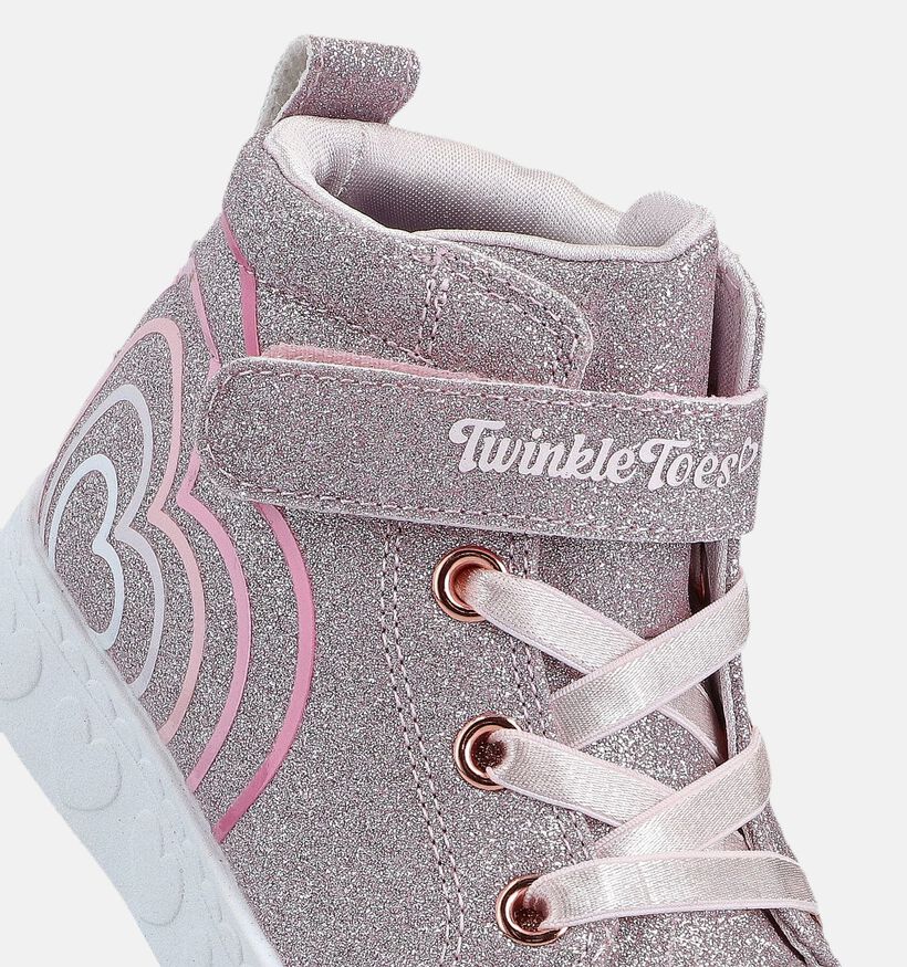 Skechers Heart Steps Glow Roze Hoge Sneakers voor meisjes (366302)