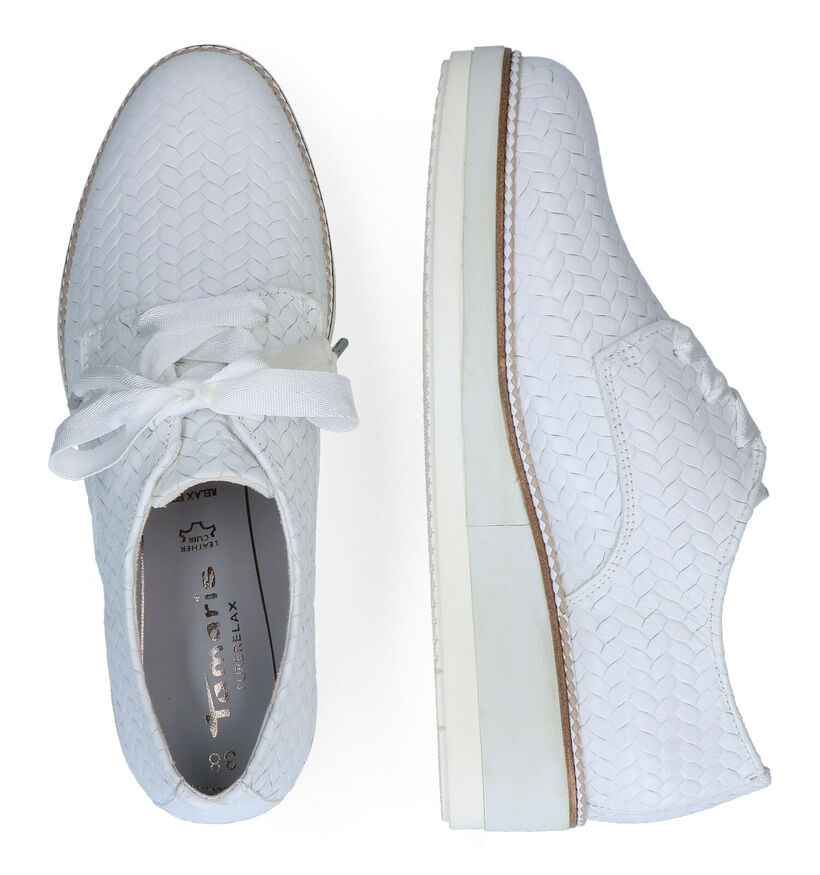 Tamaris Pure Relax Witte Veterschoenen voor dames (306359) - geschikt voor steunzolen