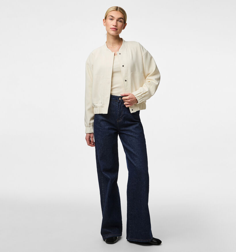Pieces Annie Veste bomber en Écru pour femmes (351118)