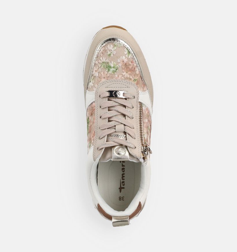 Tamaris Lichtbeige Veterschoenen voor dames (367645) - geschikt voor steunzolen