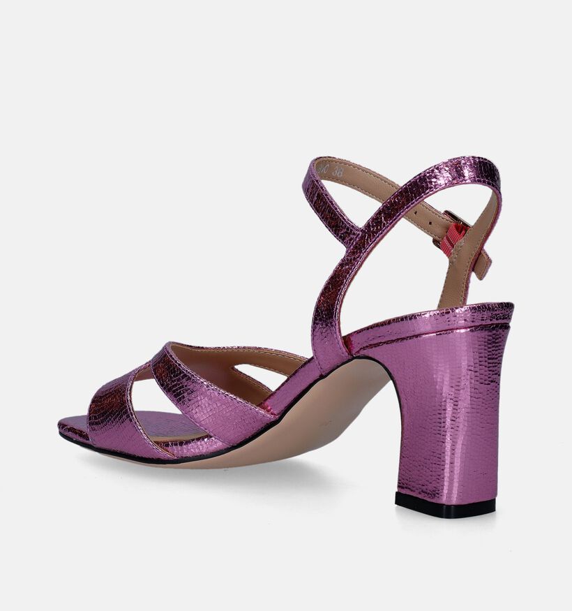 Regarde Le Ciel Monica-02 Roze Sandalen met blokhak voor dames (337308)