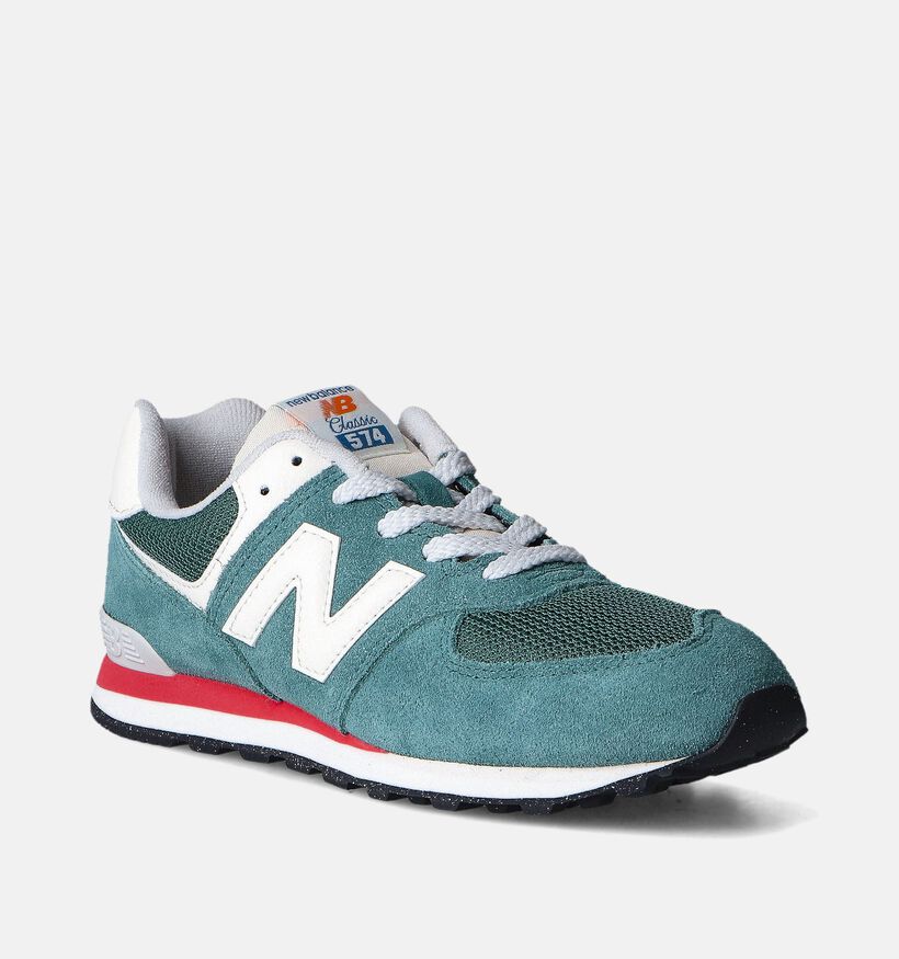 New Balance GC 574 Baskets en Vert pour garçons, filles (350574)