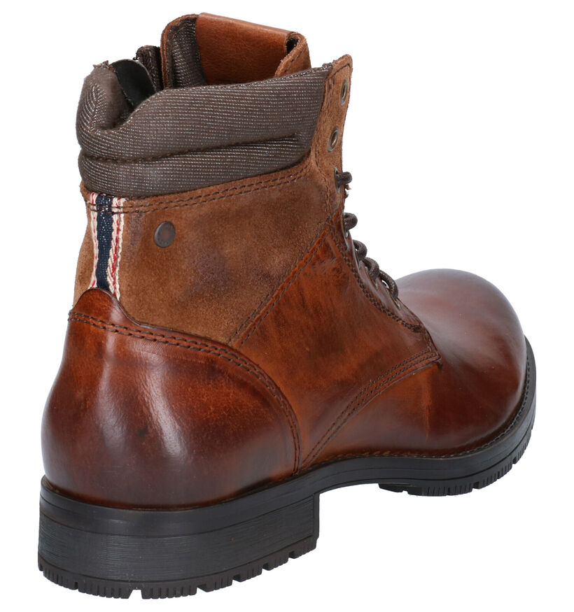 Jack & Jones Zachary Bruine Boots in leer (252836)