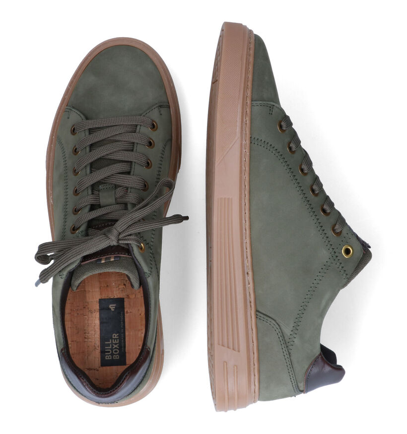 Bullboxer Kaki Veterschoenen in leer (305758)