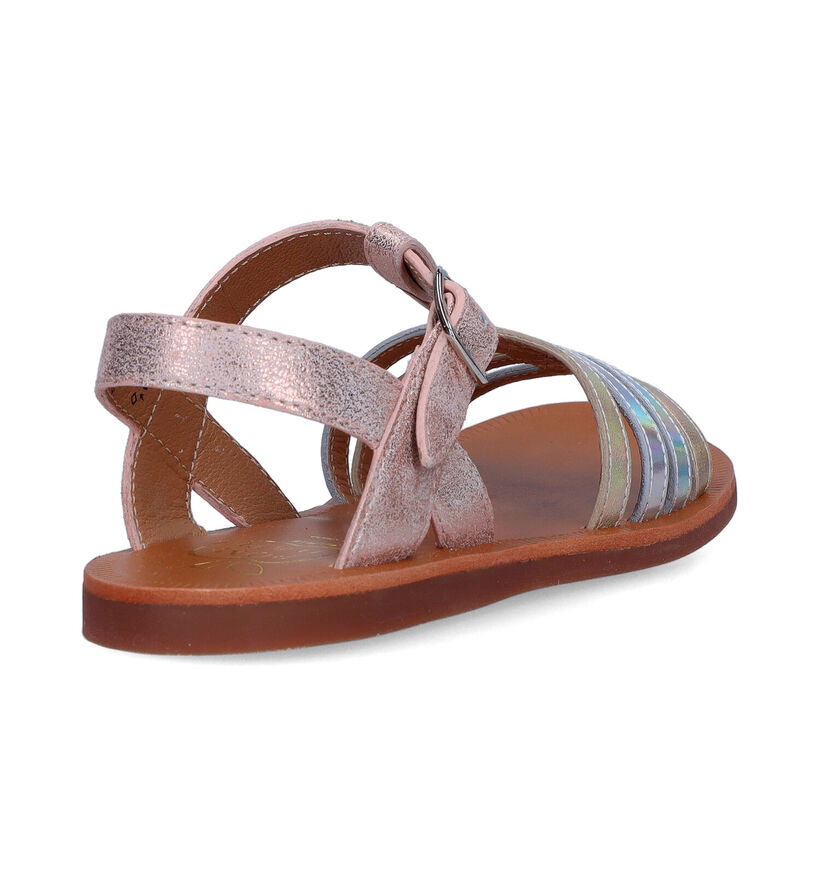 Pom d'Api Plagette New Salome Tek Roze Sandalen voor meisjes (322887)