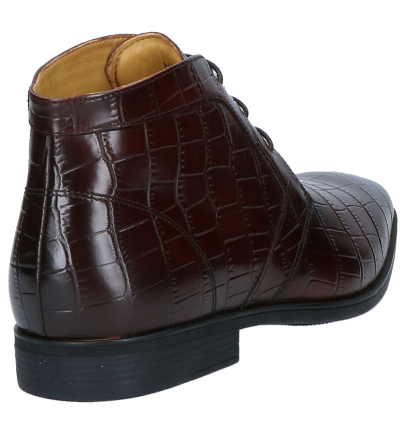 Steptronic Habour Bruine Veterschoenen in leer (259269)