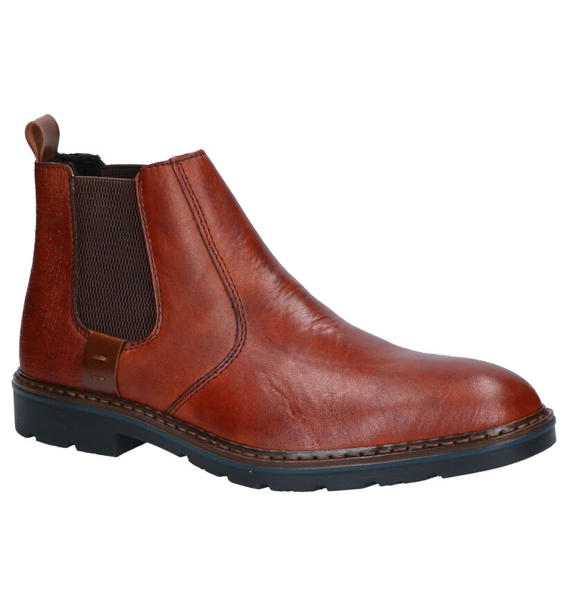 Rieker Chelsea Bottines en Cognac en cuir (262167)