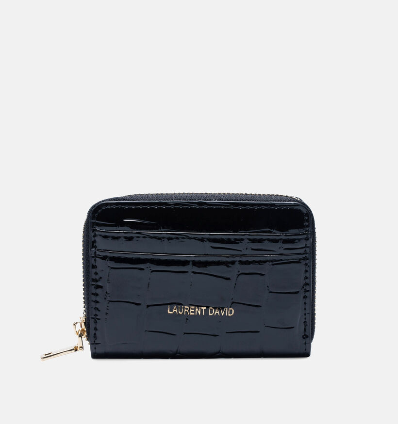 Laurent David Croco Porte-monnaie en Noir pour femmes (365187)