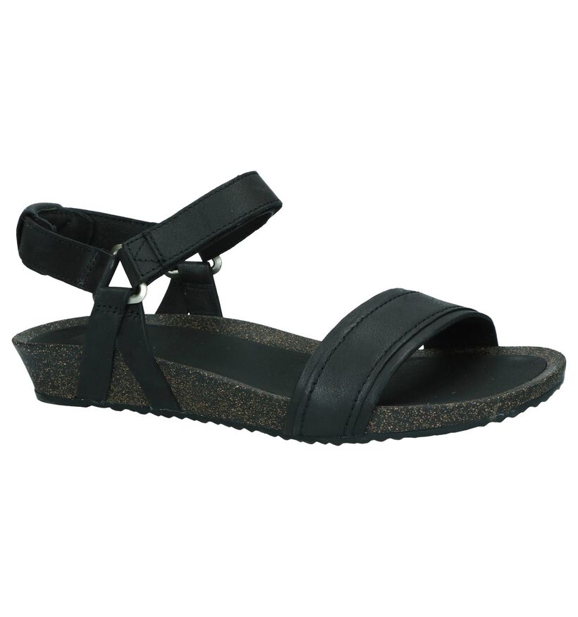 Teva Ysidro Sandales plates en Brun foncé en cuir (242627)