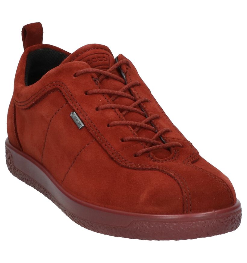 Rode Veterschoenen ECCO Soft 1 in daim (235764)