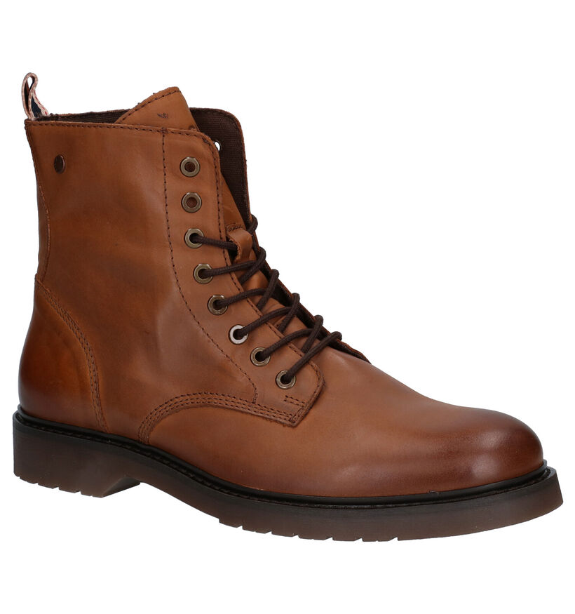 Jack & Jones Norse Cognac Boots in leer (278262)