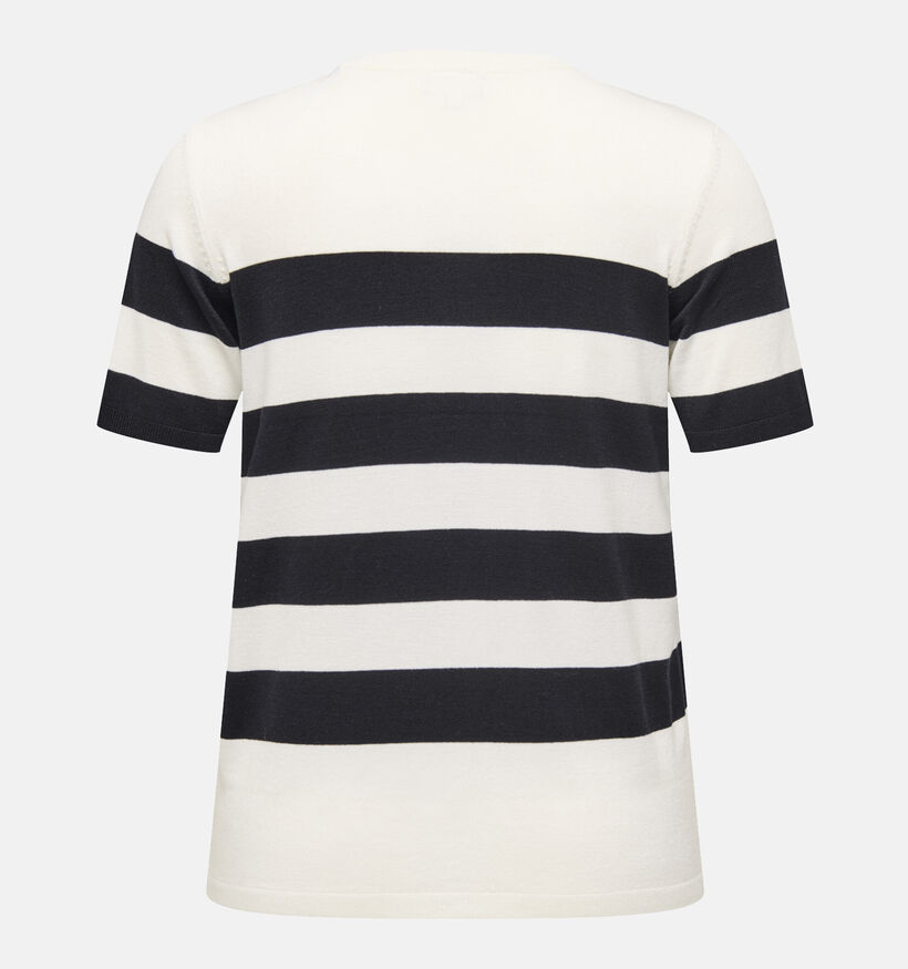ONLY Carmakoma Carmila Gestreepte Trui Lichtbeige voor dames (363979)