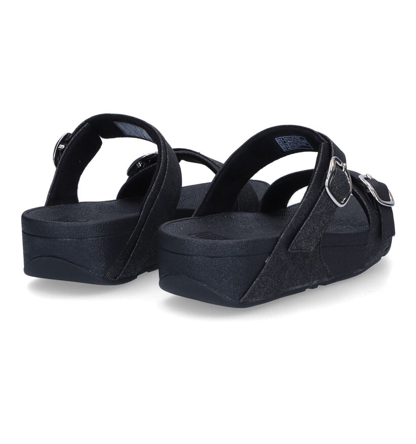 FitFlop Lulu Sparkle Zwarte Slippers in kunststof (302646)