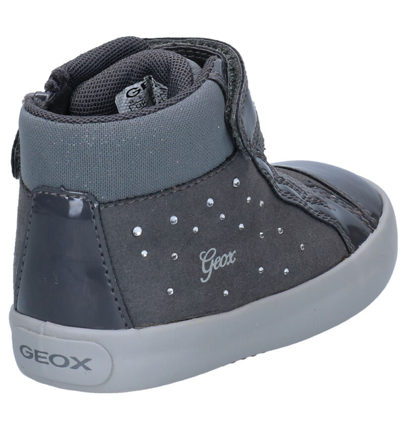 Geox Gisli Grijze Hoge Sneakers in kunstleer (294099)