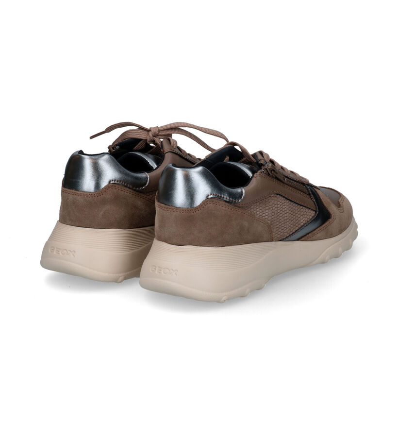 Geox Alleniee Taupe Sneakers voor dames (312891) - geschikt voor steunzolen