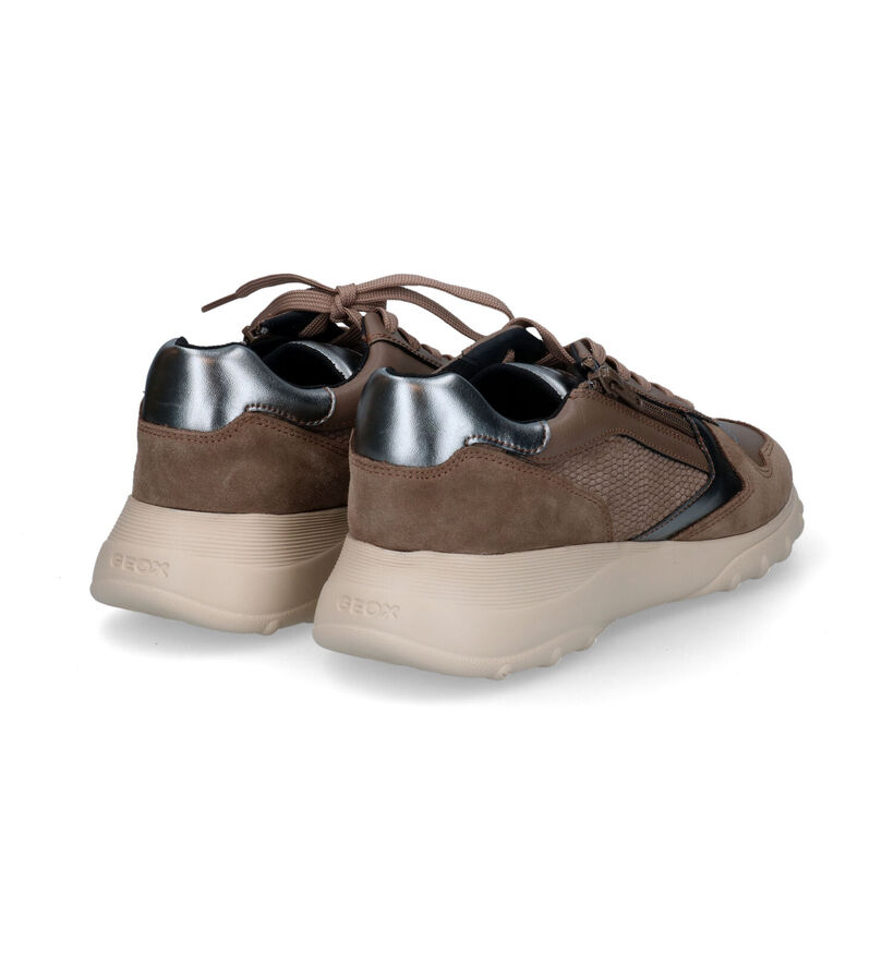 Geox Alleniee Baskets en Taupe pour femmes (312891) - pour semelles orthopédiques