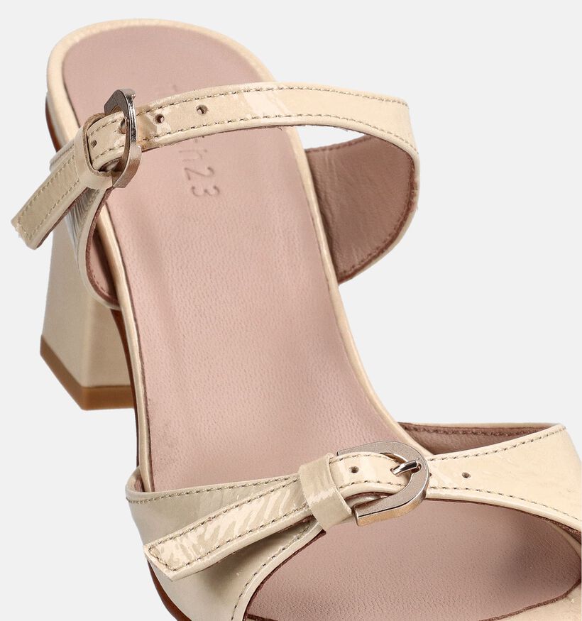 March23 Dani Nu-pieds &agrave; talons en Jaune pour femmes (372163)