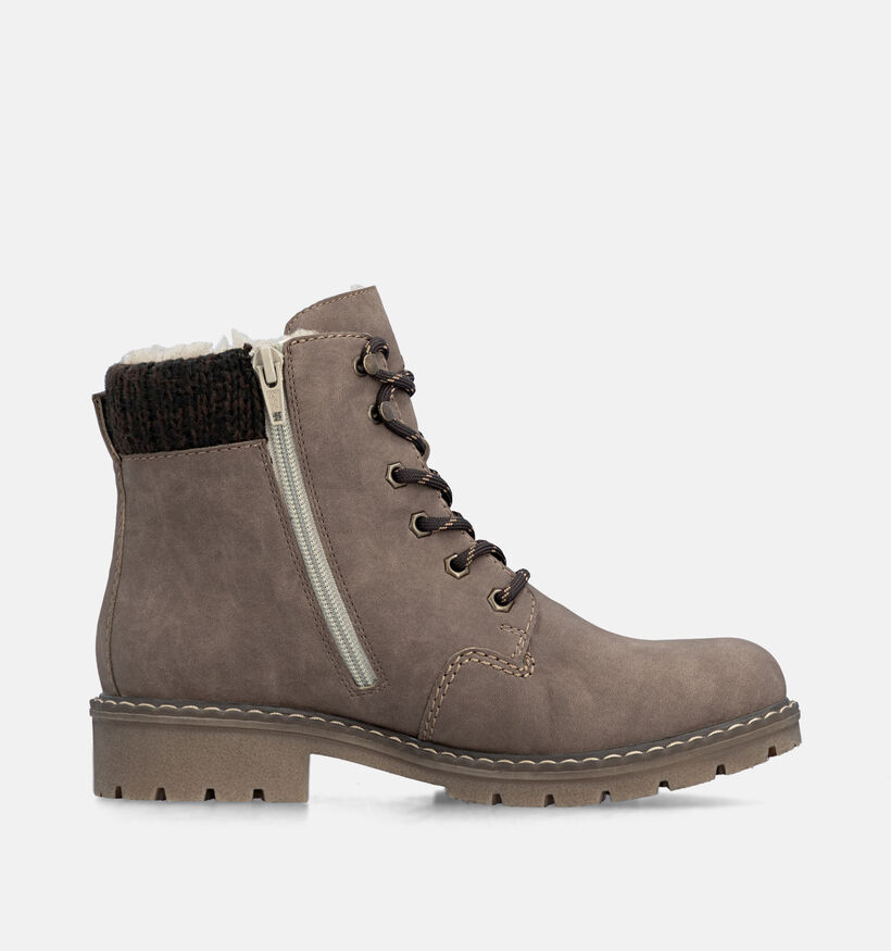 Rieker Taupe Boots met Veters en Rits voor dames (379876)