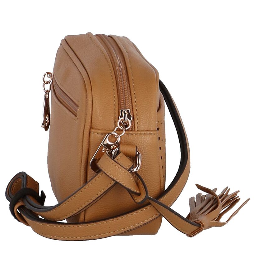 Cognac Crossbody Tas BOO! Alejo in kunstleer (245905)