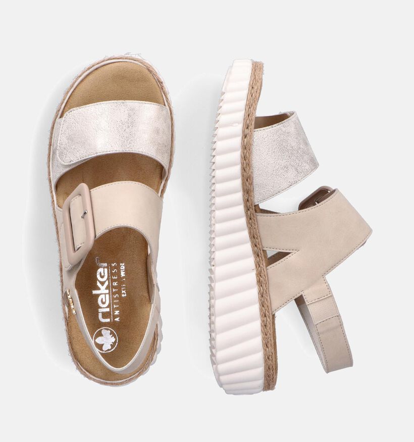 Rieker Sandales compensées en Beige pour femmes (354960)